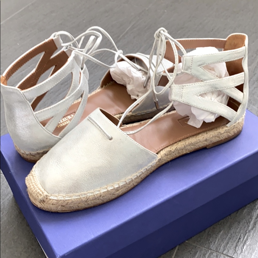 Aquazzura metalic Belgravia Espadrilles